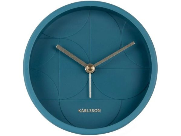 KARLSSON Klassischer Wecker Circular Blau