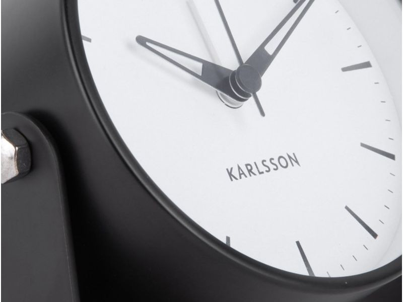 KARLSSON Klassischer Wecker Calm Schwarz