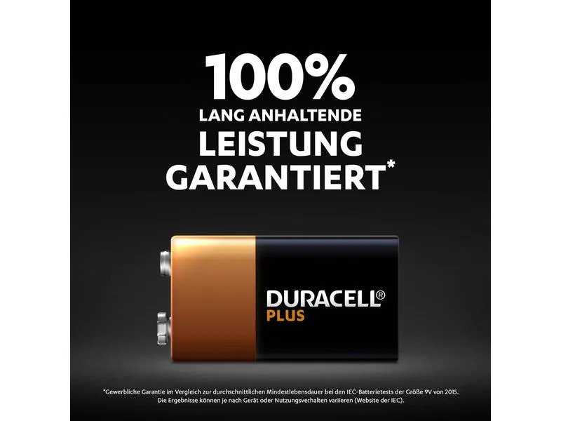 Duracell Batterie 9V Plus Power 1 Stück