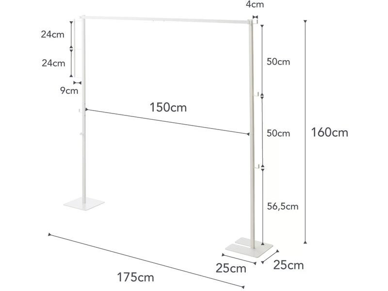 Yamazaki Garderobenständer Tower 160 x 175 cm, Weiss