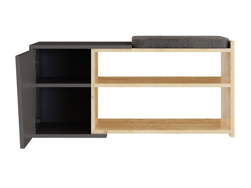 Woody Fashion Schuhschrank  Fiona 104 x 37 x 47 cm, Grau/Nature