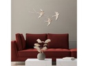 Wallxpert Wanddekoration Schlucken Vogel 42 x 70 cm, Metall