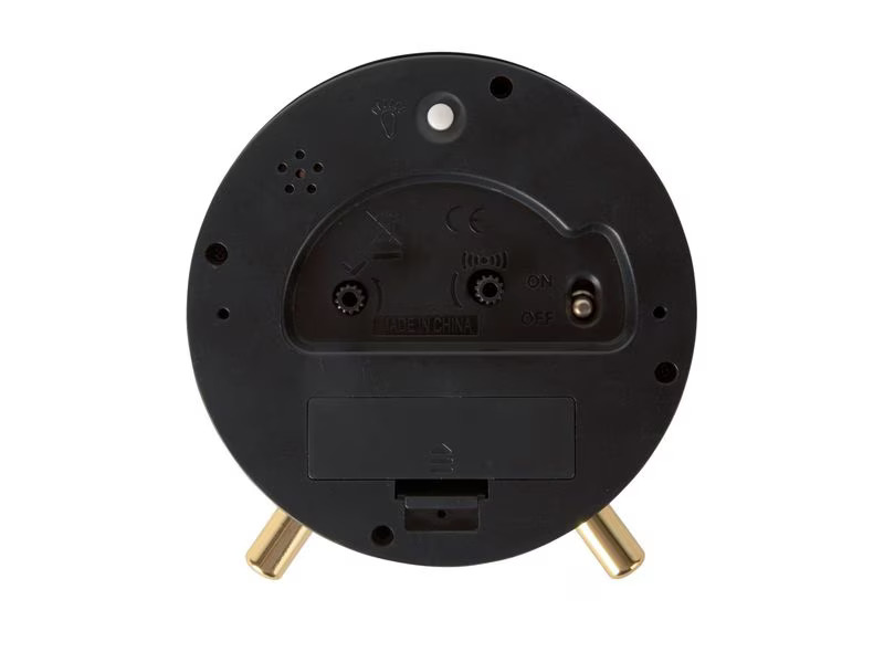 KARLSSON Klassischer Wecker Gold Disc Gold/Schwarz