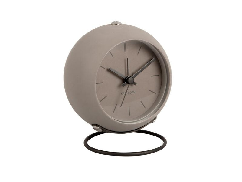 KARLSSON Klassischer Wecker Globe Grau