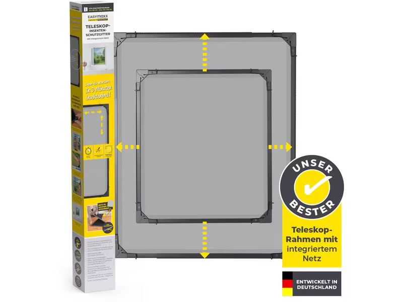 EASYmaxx Teleskop Insektenschutzgitter Anthrazit