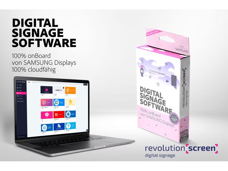 revolutionSCREEN Digital Signage Software revolutionScreen Enterprise 1 Jahr