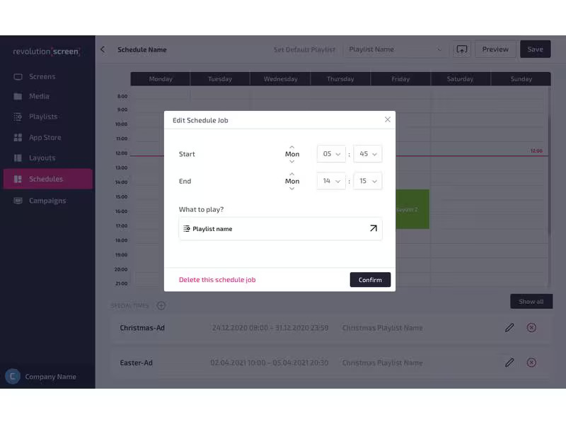 revolutionSCREEN Digital Signage Software revolutionScreen Enterprise 1 Jahr