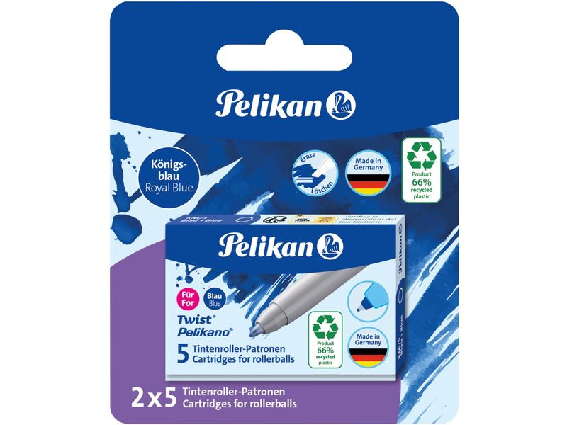 Pelikan Tintenpatrone Twist eco Blau, 5 Stück