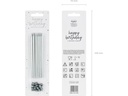 Partydeco Kerze 12.5 cm, 12-teiig, Silber