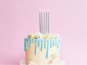 Partydeco Kerze 12.5 cm, 12-teiig, Silber