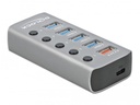 Delock USB-Hub 63263 USB 3.0 - 4x USB-A / 2x Ladeanschluss