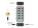 Delock USB-Hub 63263 USB 3.0 - 4x USB-A / 2x Ladeanschluss