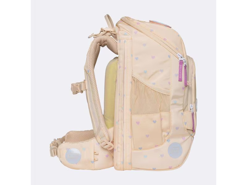 Beckmann Schulrucksack-Set Active Air Flx Yellow Heart, 6-teilig