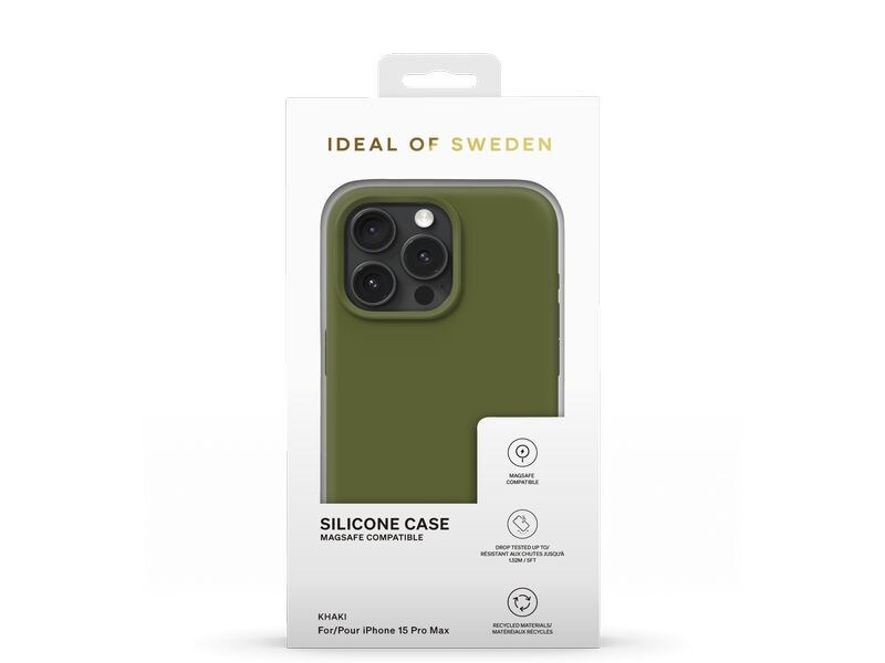 Ideal of Sweden Silicone iPhone 15 Pro Max Khaki