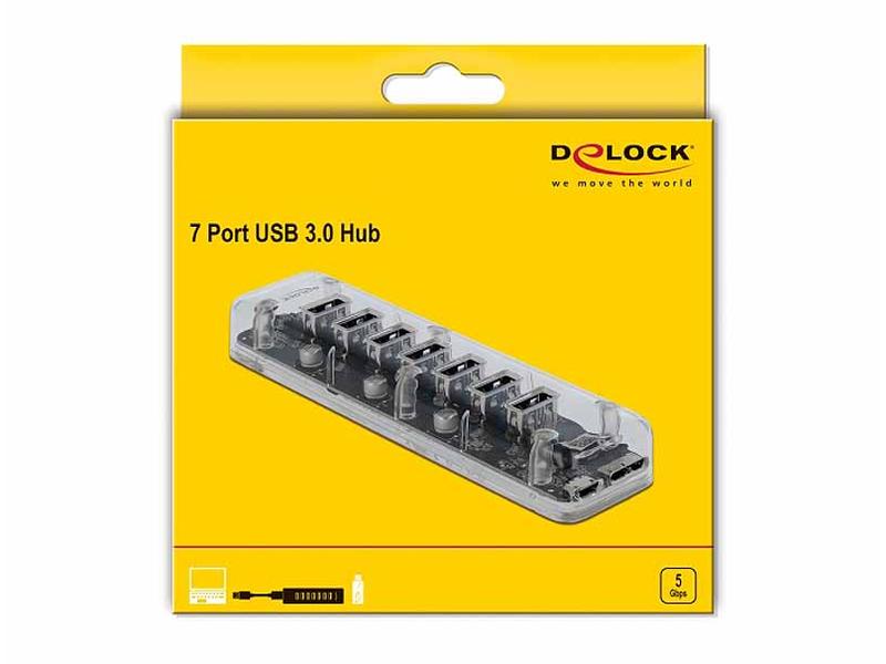 Delock USB-Hub 64088 USB 3.0 - 7x Typ-A