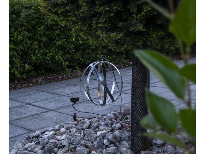 Star Trading Gartenlicht Solar Astri, Ø 25 cm, Silber