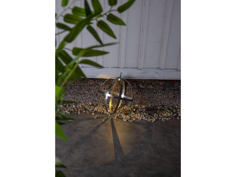 Star Trading Gartenlicht Solar Astri, Ø 25 cm, Silber
