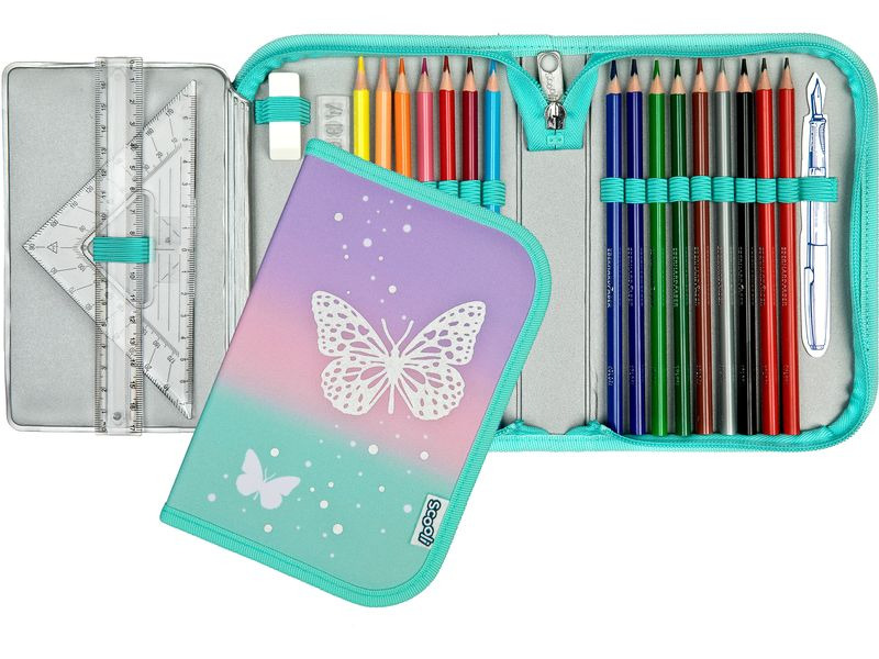 Scooli Etui gefüllt Schmetterling