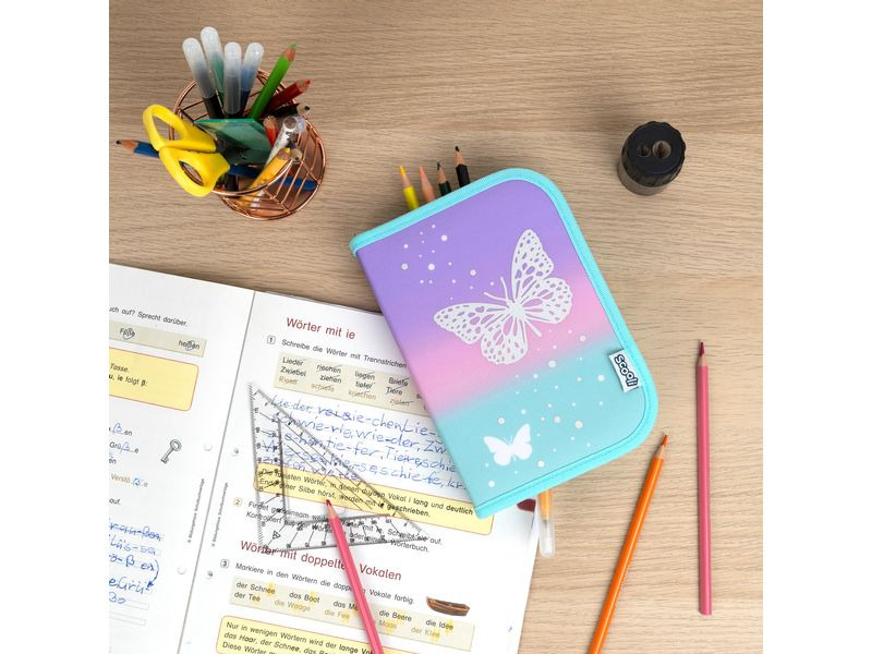 Scooli Etui gefüllt Schmetterling