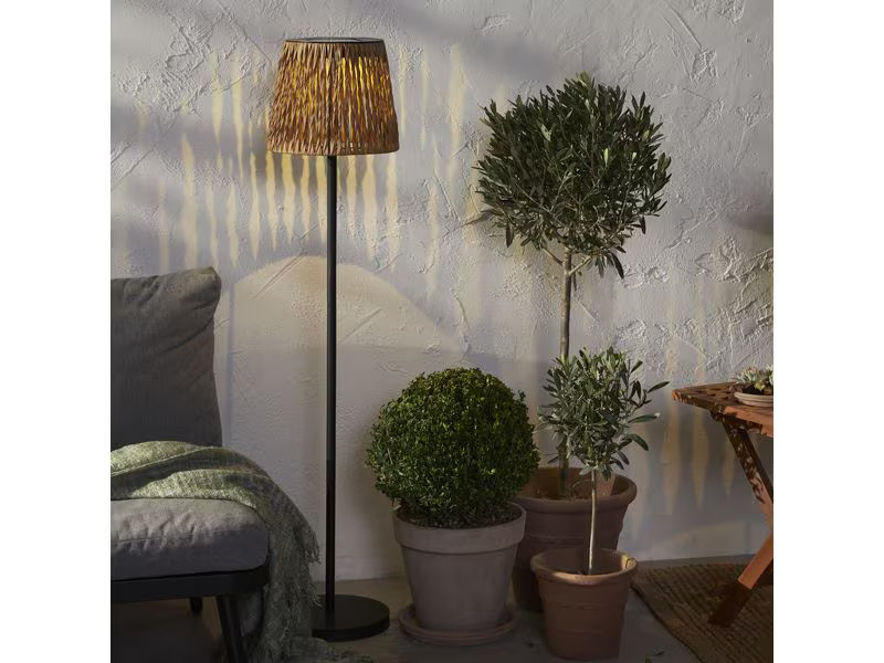 Star Trading Stehleuchte Solar Cesta, 127 cm, Braun/Schwarz