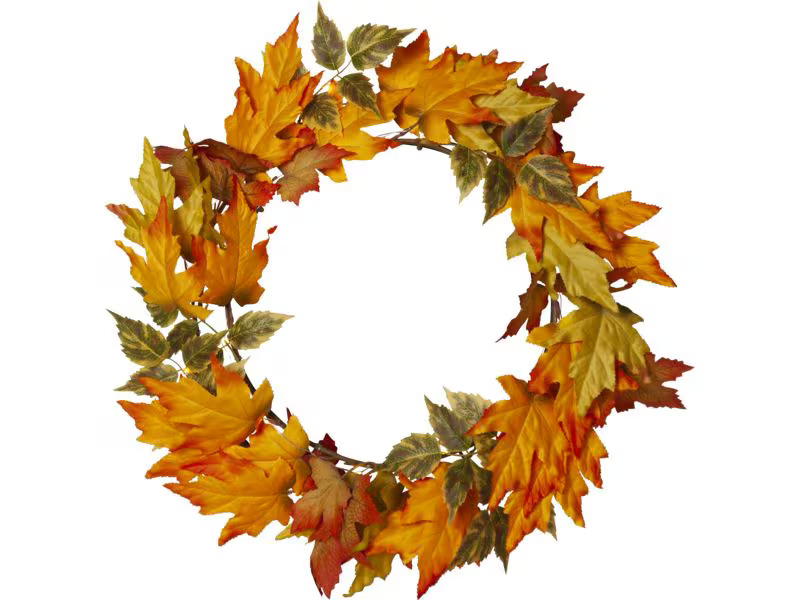 Star Trading Lichterkette Herbstkranz, 30 LEDs,  Ø 45 cm,