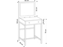 Woody Fashion Schminktisch Mary 50 x 128 x 50 cm, Braun/Schwarz