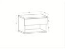 Woody Fashion Nachttisch Jamot 44.6 x 29 x 31.9 cm, Weiss