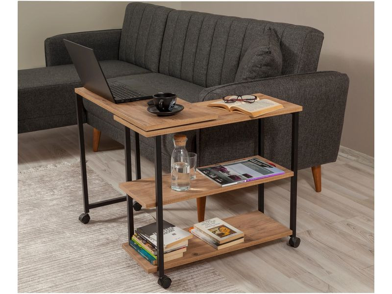 Woody Fashion Beistelltisch Melin 70 x 30 x 63 cm, Braun