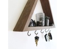 Wallxpert Wandregal 5 Haken, Nussbaum