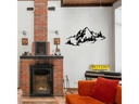 Wallxpert Wanddekoration Mountain 67 x 30 cm, Metall