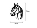 Wallxpert Wanddekoration Horse 40 x 55 cm, Metall