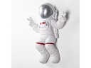 Wallxpert Wanddekoration Astronaut 35 x 48 cm, Silber/Weiss