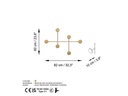Wallxpert Garderobenleiste Dama 6 Haken, Gold