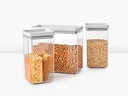 Brabantia Vorratsdose Tasty+ 6.7 l, Hellgrau/Transparent