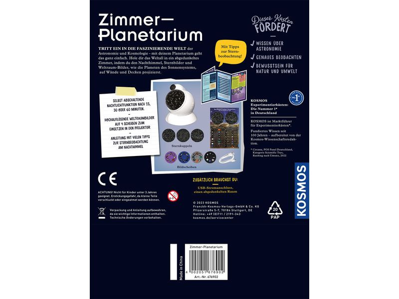 Kosmos Experimentierkasten Zimmer-Planetarium