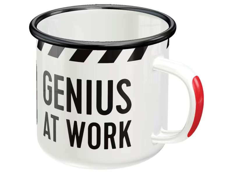 Nostalgic Art Universaltasse Genius At Work 360 ml, 1 Stück, Schwarz/Weiss