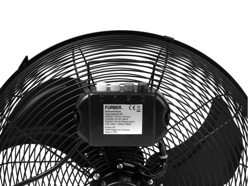 FURBER Bodenventilator Vayu-Industry 16 Schwarz matt