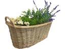 Dameco Kunstblume Lavendel und Kamille im Korb, 40 x 54 x 24 cm