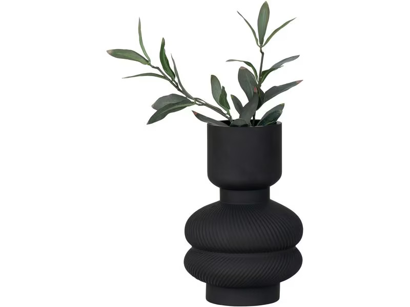 House Nordic Vase rund 22 cm, Schwarz