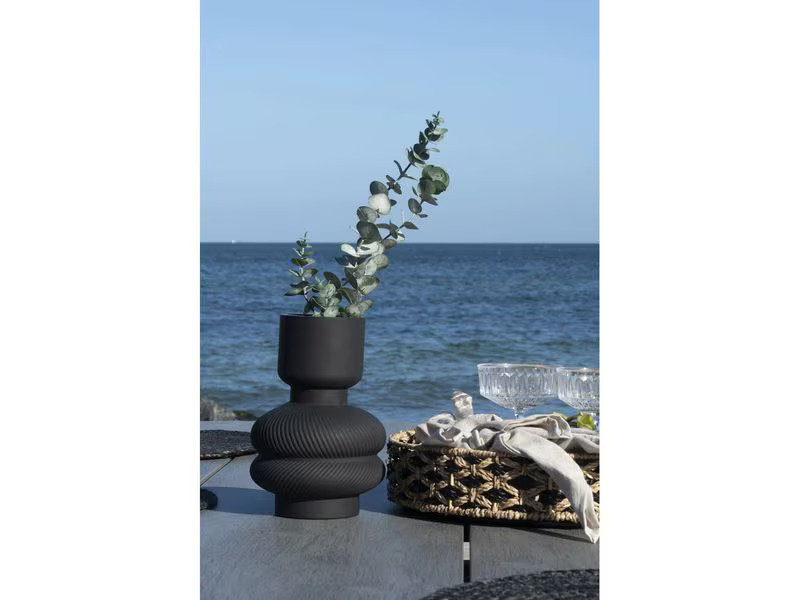 House Nordic Vase rund 22 cm, Schwarz