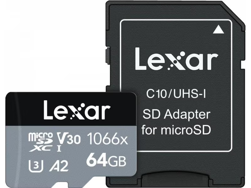 Lexar microSDXC-Karte Professional 1066x Silver 64 GB
