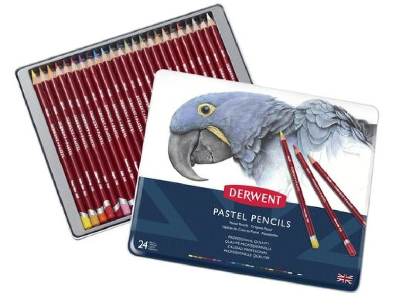Derwent Farbstifte Pastell 24-teilig, mehrfarbig