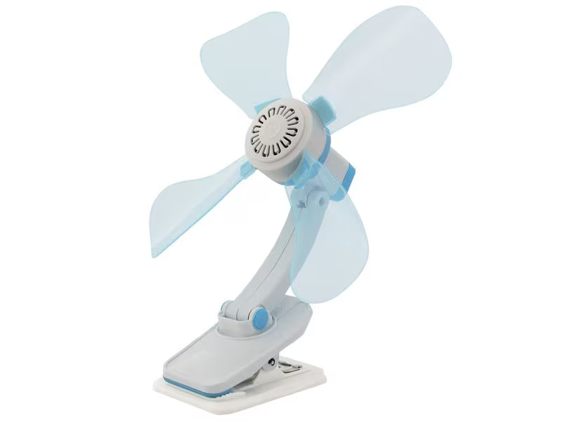 Eurotrail Klammer-Ventilator 12 V Hellblau/Weiss