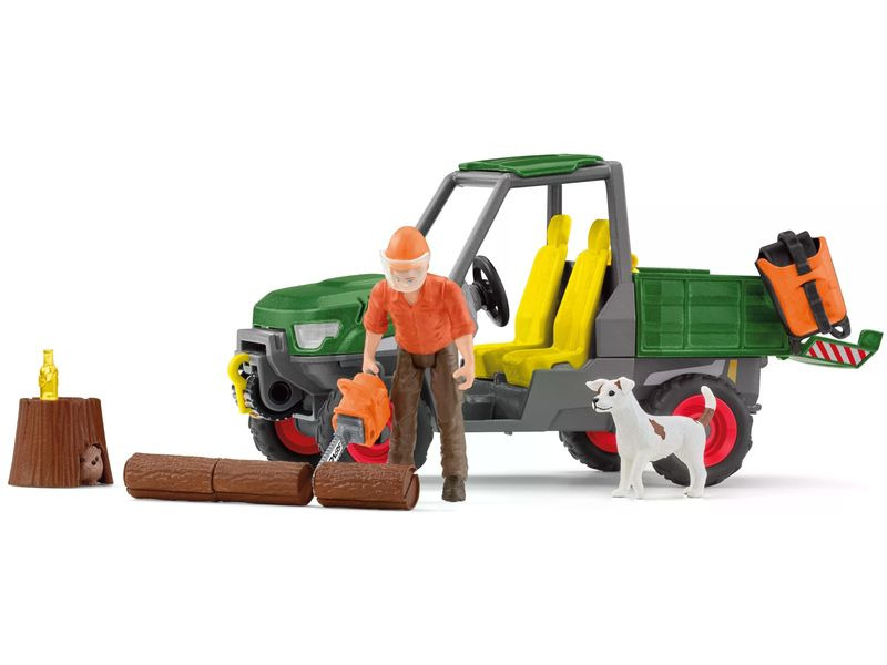 Schleich Spielfigurenset Farm World Waldbauer mit Fahrzeug