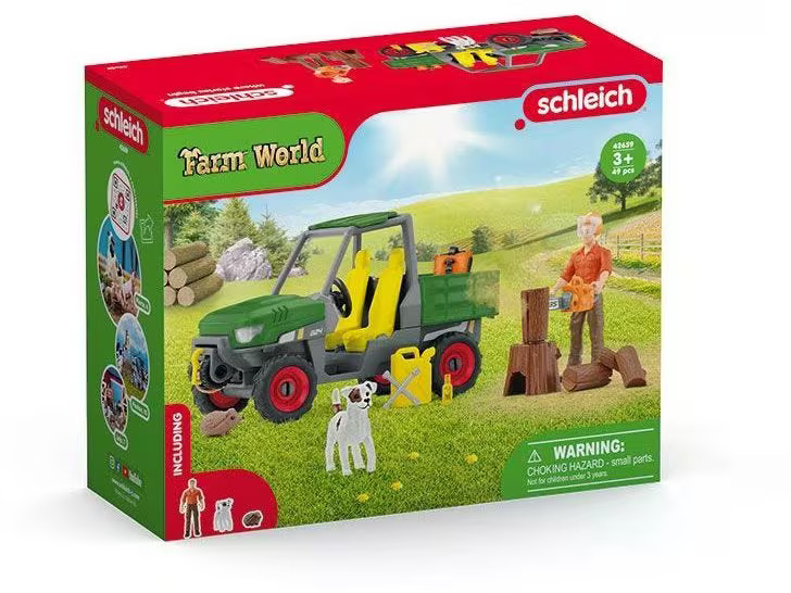 Schleich Spielfigurenset Farm World Waldbauer mit Fahrzeug