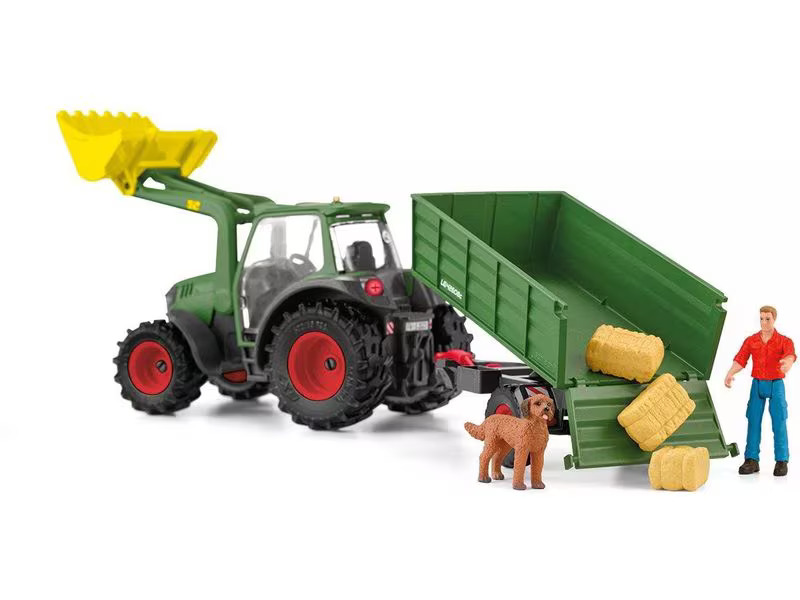 Schleich Spielfigurenset Farm World Traktor mit Anhänger