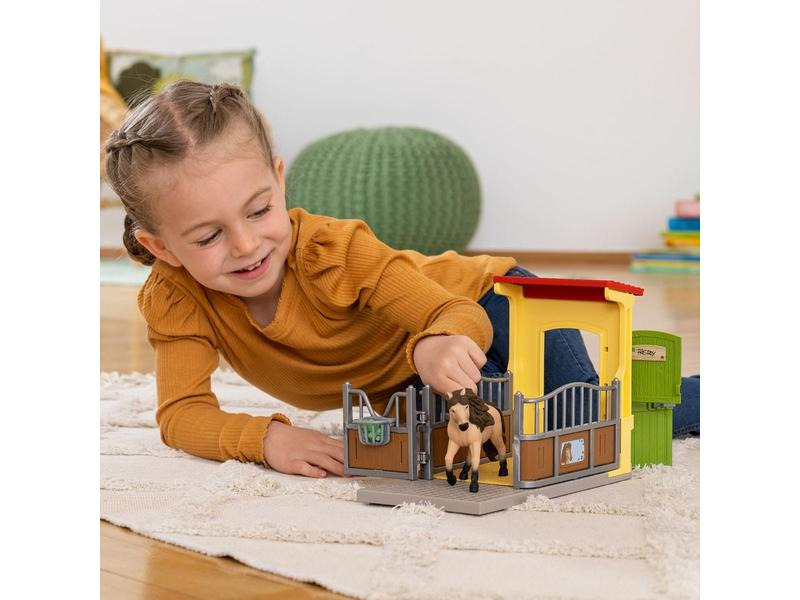 Schleich Spielfigurenset Farm World Ponybox mit Islandpferd Hengst