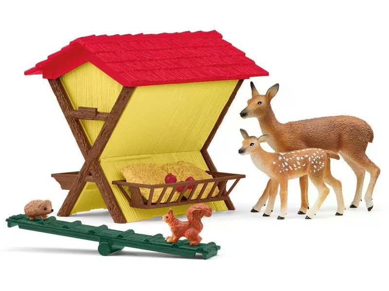 Schleich Spielfigurenset Farm World Fütterung der Waldtiere