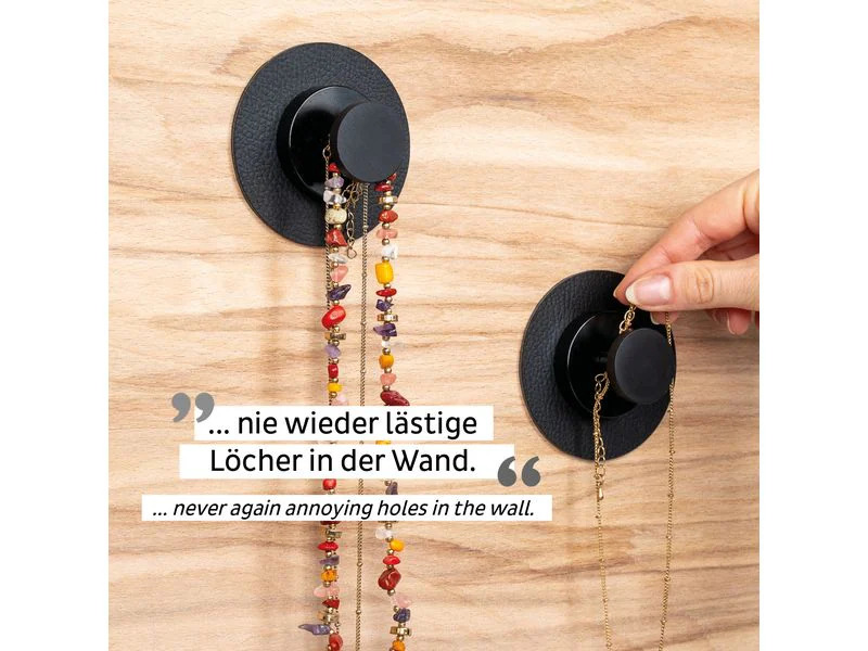 Silwy Magnet-Haken 1 Stück, Schwarz