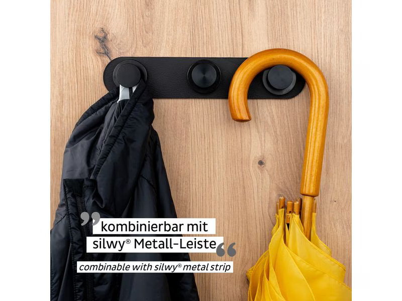 Silwy Magnet-Haken 1 Stück, Schwarz
